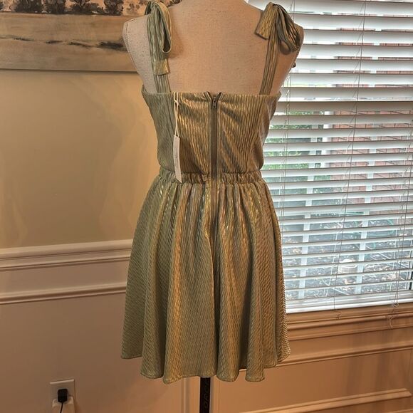 BTFL-life Textured Sage Green Homecoming Dress - Picture 9 of 11